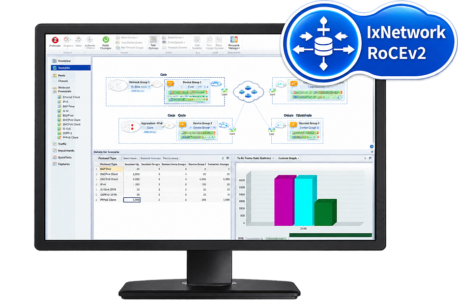 Keysight IXIA IxNetwork RoCEv2— программное решение для тестирования RoCEv2