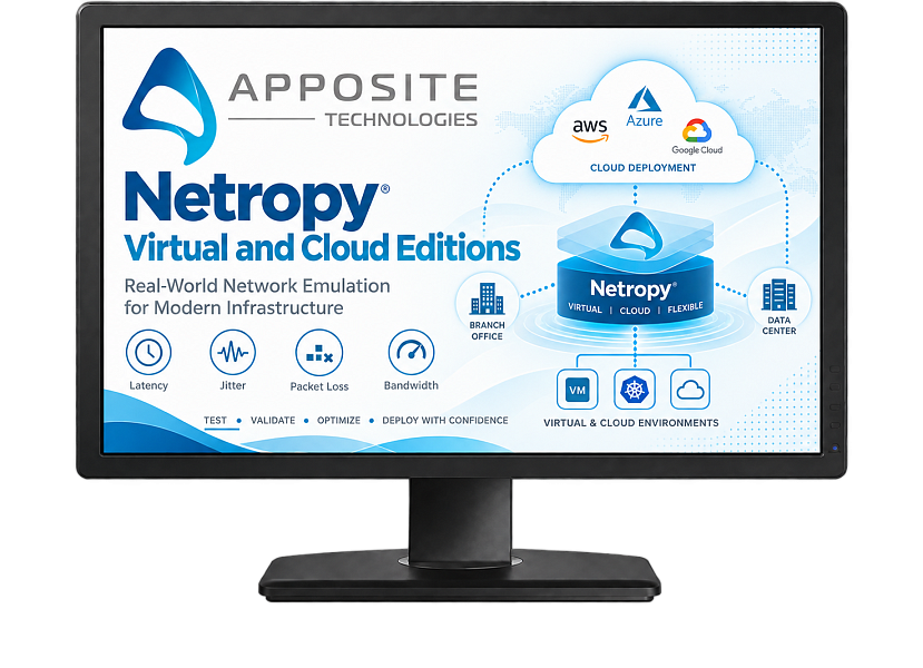 Apposite Netropy Virtual (NetropyVE) and Cloud (NetropyCE) Editions — виртуальные и облачные эмуляторы сетевых условий