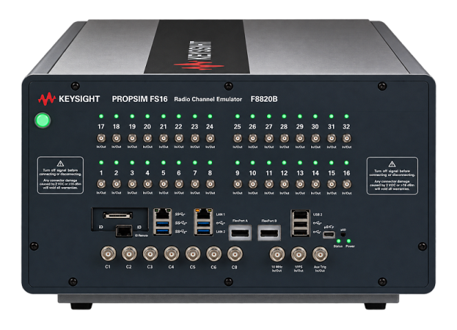 Keysight F8820B PROPSIM FS16 — широкополосный RF-эмулятор радиоканалов для 5G/5G-Advanced, 6G, Wi-Fi и NTN