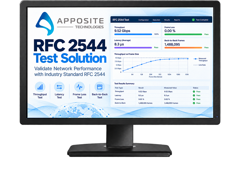 Apposite RFC 2544 Test Solution — программное решение для стандартизированного тестирования производительности сетевых устройств